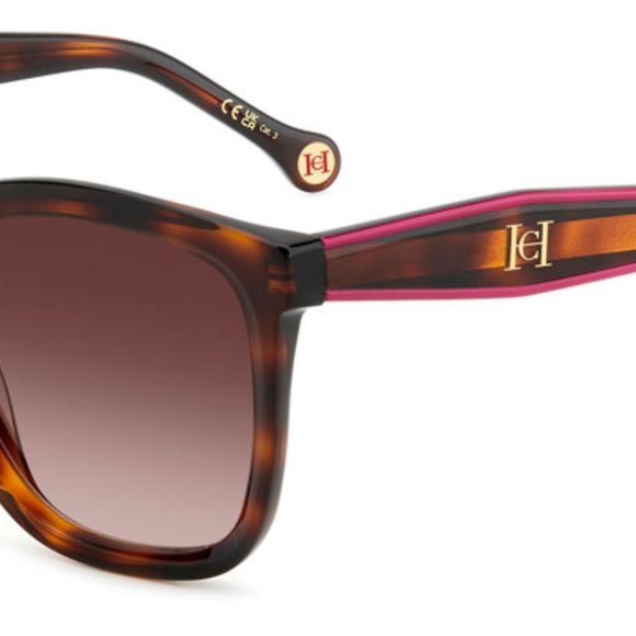 Carolina Herrera HER 0025 Sunglasses in Tortoise/Magenta
